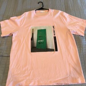 Helmut Lang Light Pink Graphic Tee